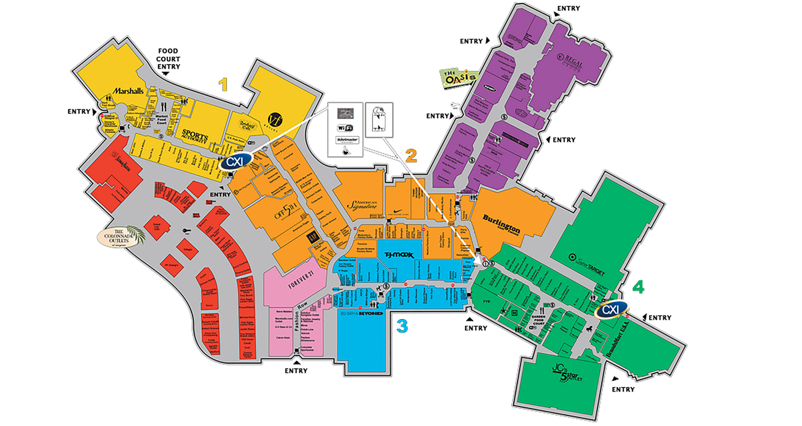 Sawgrass Mall mapa